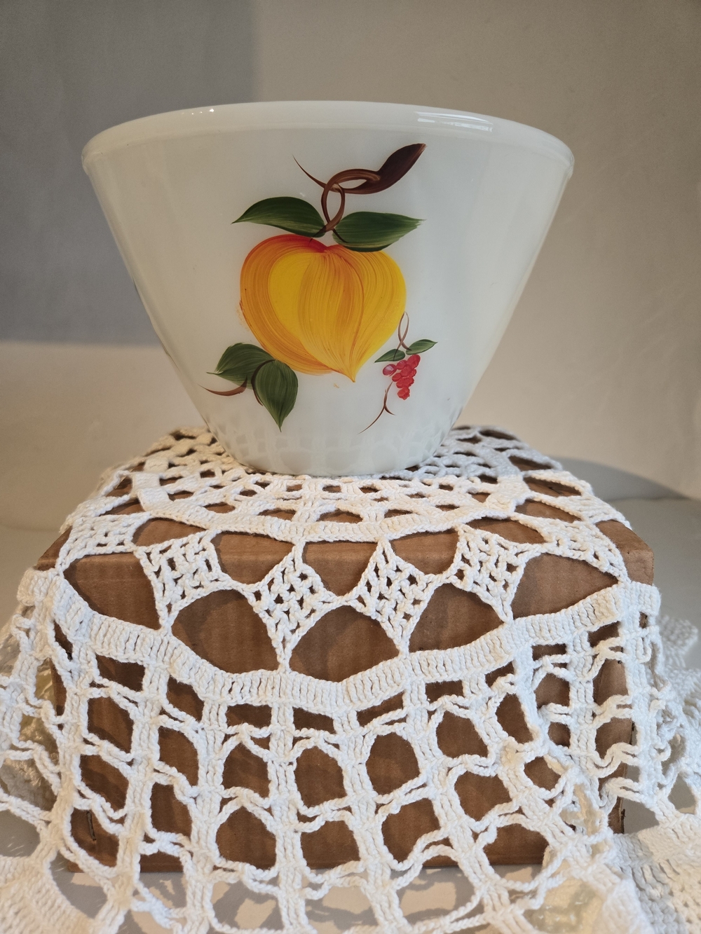 Fire King Bowl with Fruit Motif- Gad Fay